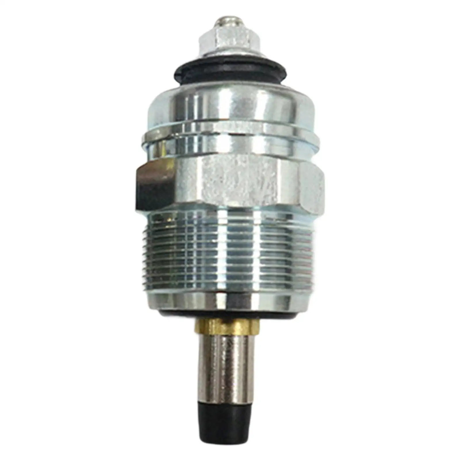 Replacement Engine Stop Solenoid Valve 12V Fuel Cut Off Metal Valve for Vehicle Cordless Fuel Pump System