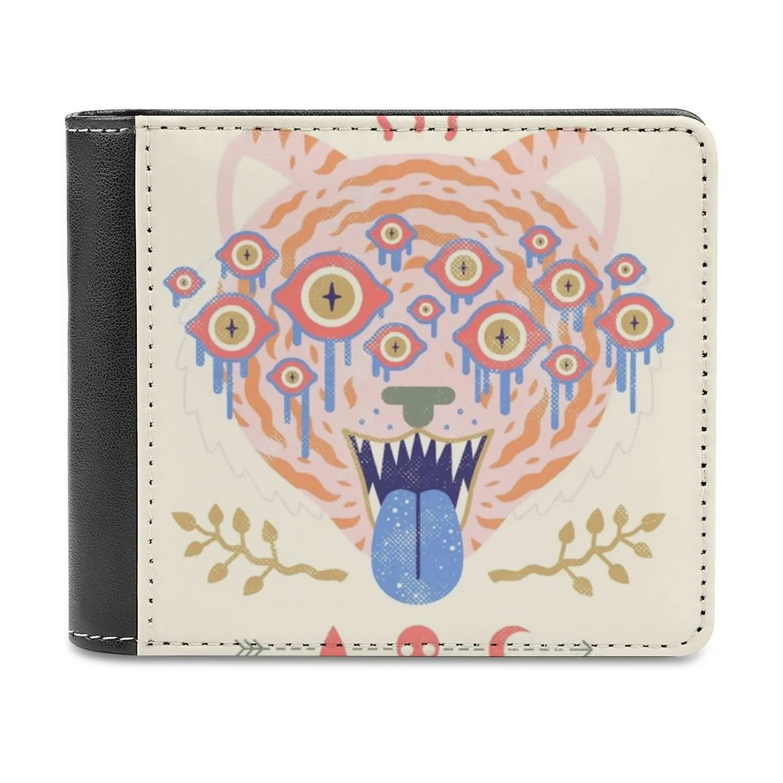 扁桃体ナイトメアフロンティアレザーウォレットメンズウォレットDIYパーソナライズ財布父の日ギフトダークソウルサンブロ呪い