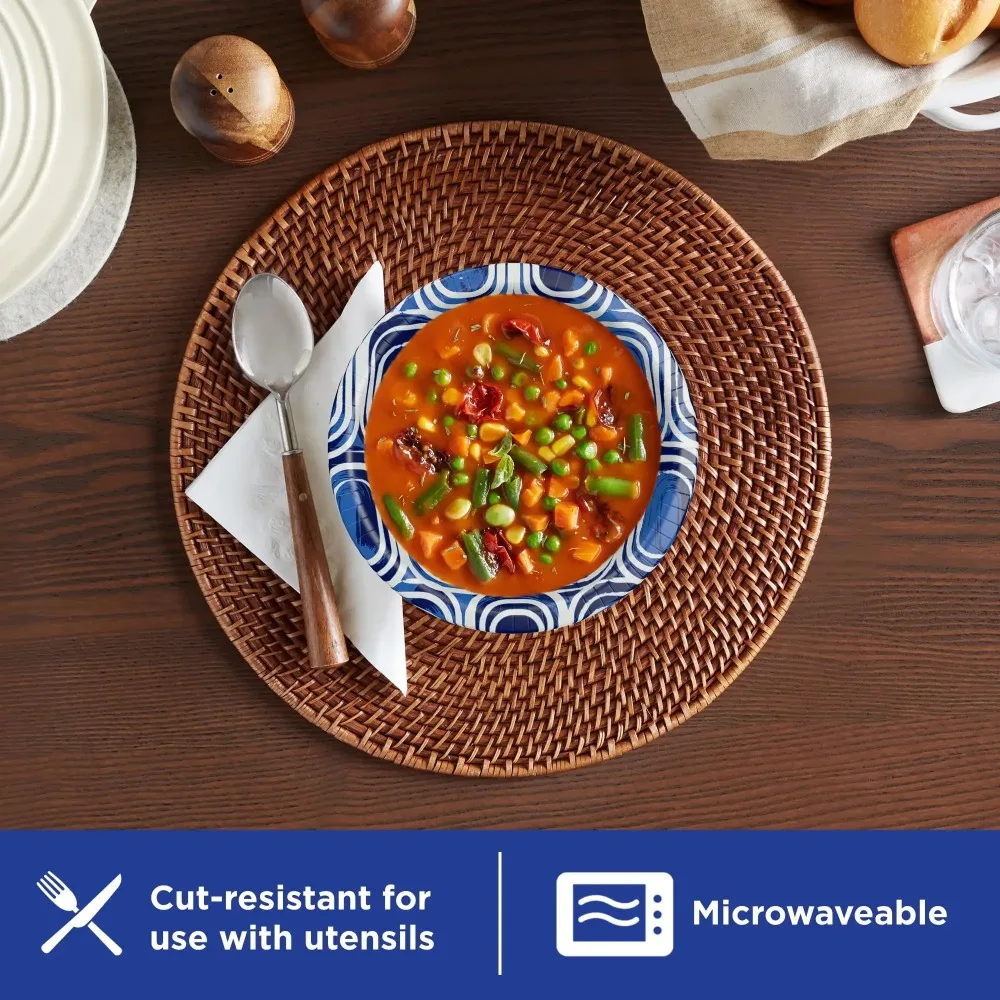 

Ultra Disposable Paper Bowls, 20 oz, Multi-Color, 25 Count