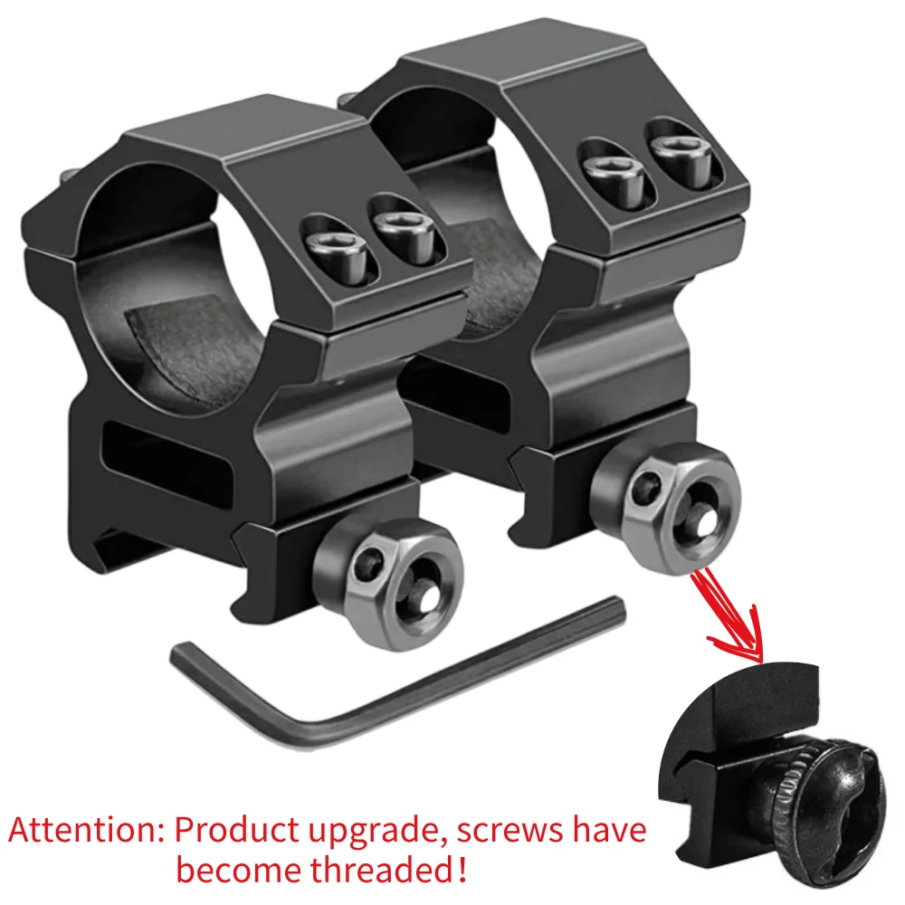 2PCS Fucile Da Caccia Al Cannocchiale Anello di Montaggio per Dia 25.4mm 30mm Cannocchiali Tubo 11mm 20mm Coda di Rondine Picatinny Rail Torcia Tattica supporto