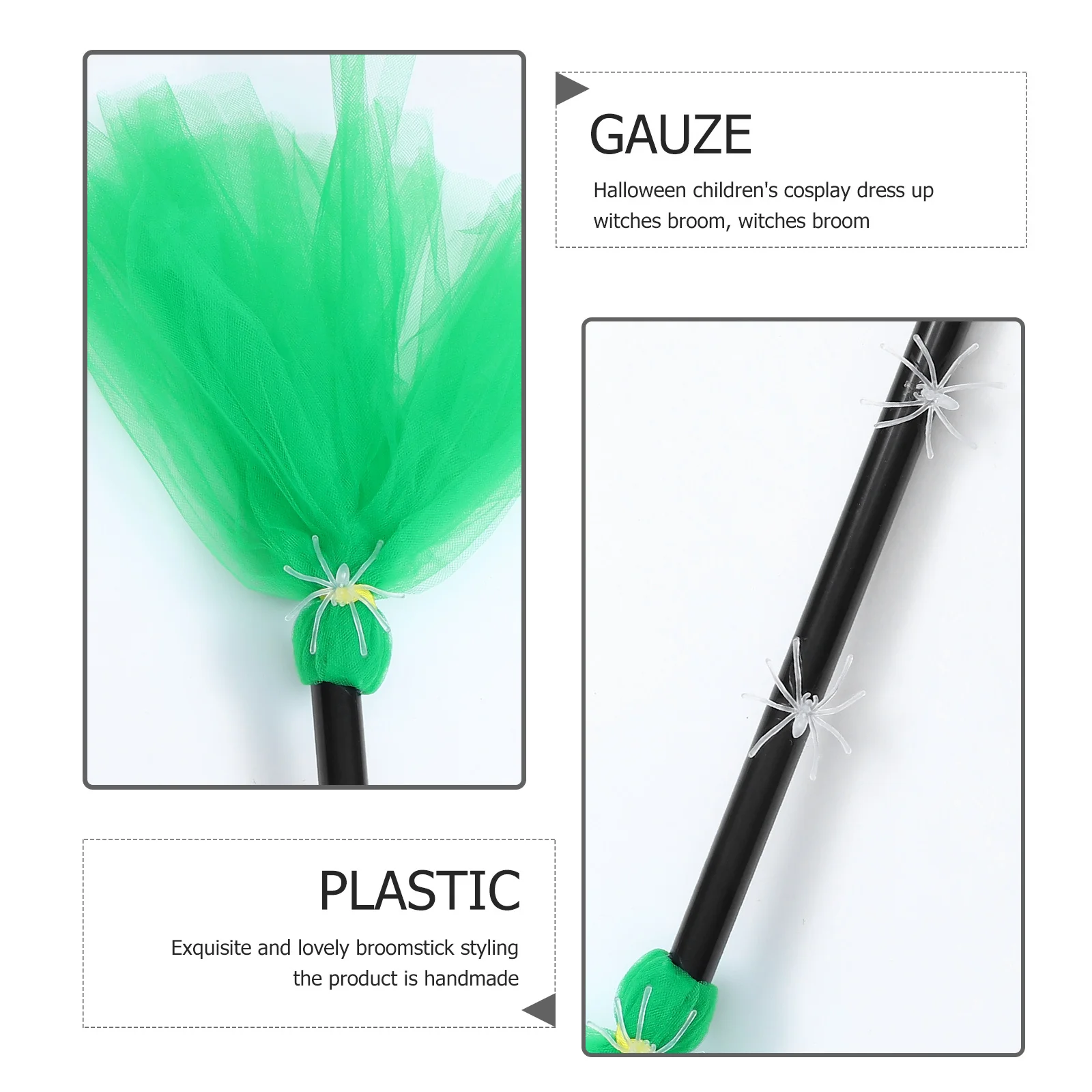 

Wizard Broom Props Decor for Halloween Festival Witch Small Cosplay Besom Party