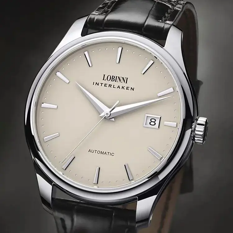 

Мужские автоматические часы Lobinni, роскошные механические наручные часы 39 мм, водонепроницаемые до 50 м, сапфировое зеркало ST2130