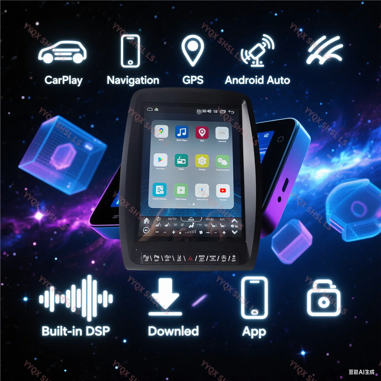 For Dodge Durango 2010-2020 Models Vertical Screen Android AUTO Car GPS Navigation Large Screen Suitable Multimedia Video Player
