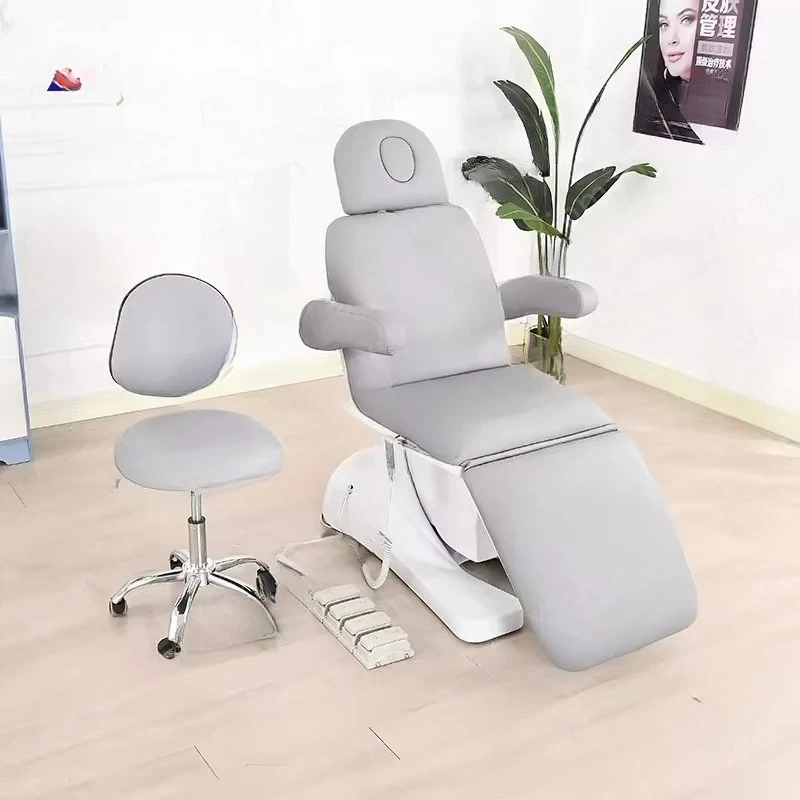 

High-end gray 4 motor eyelash bed electric beauty chair beauty massage bed