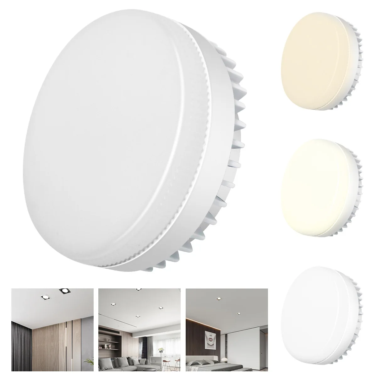 

5PCS LED GX53 Bulb Downlight GX53 Ceiling Light Cabinet Light Wardrobe GX53 12W Showcase Wall Light 110v 220v 3000k 4000k 6000k