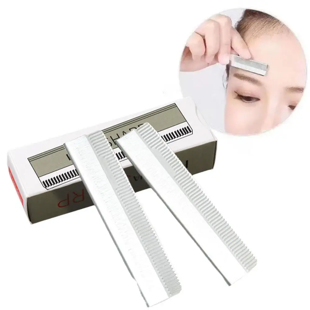 Maquinilla de afeitar profesional para cortar el pelo, cuchillo de acero inoxidable para recortar cejas, maquillaje permanente multifunción, herramienta de belleza para tatuajes, 100 piezas