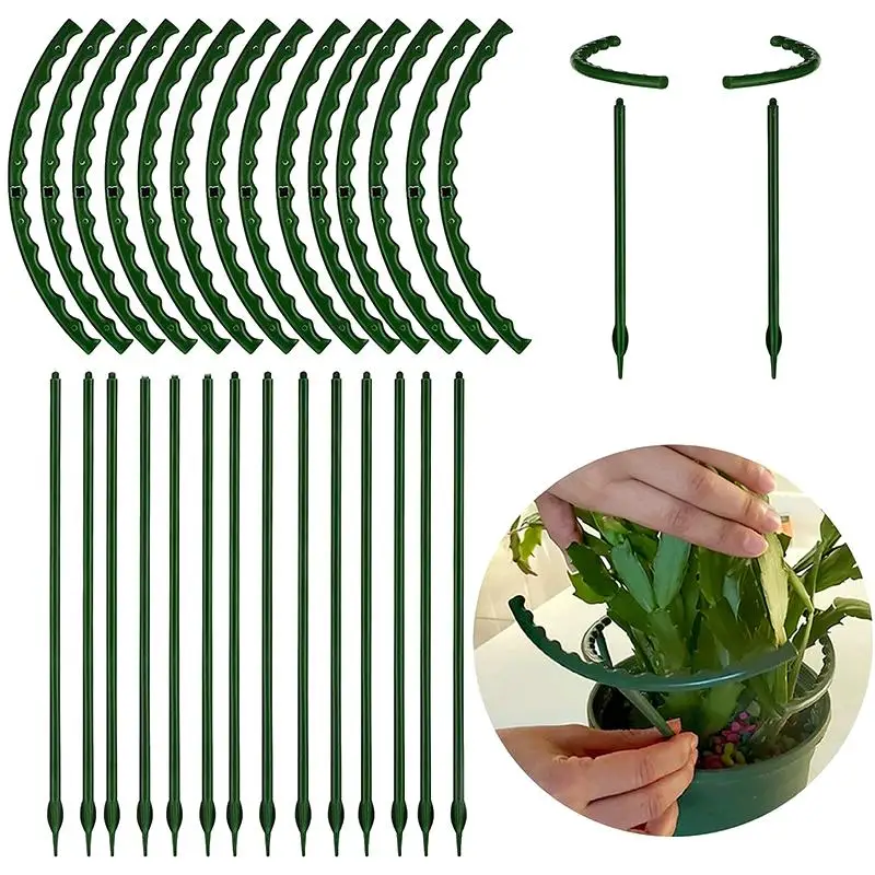 ~Garden Plant Support Cage Plie Flower Stand Holder Plastic Semicircle Green House Orchard Fixing Rod Gardening Bonsai Tools