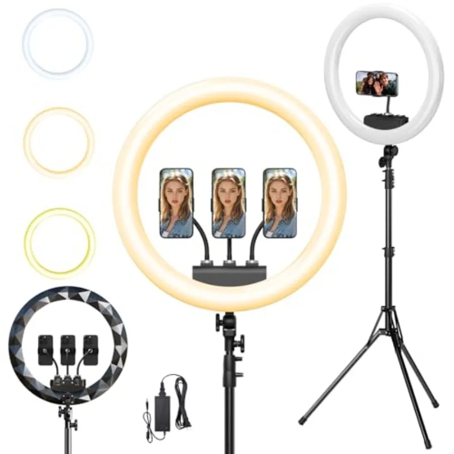 Professional 19 Inch Ring Light with Tripod