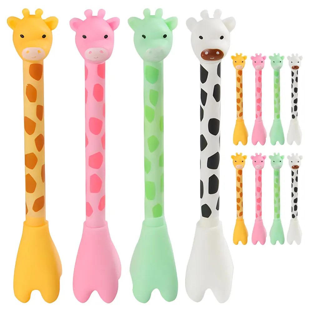 

12pcs Long Neck Giraffe Gel Pen Cute Cartoon Pens Multicolored Students Writing Office Supplies Smooth Flow