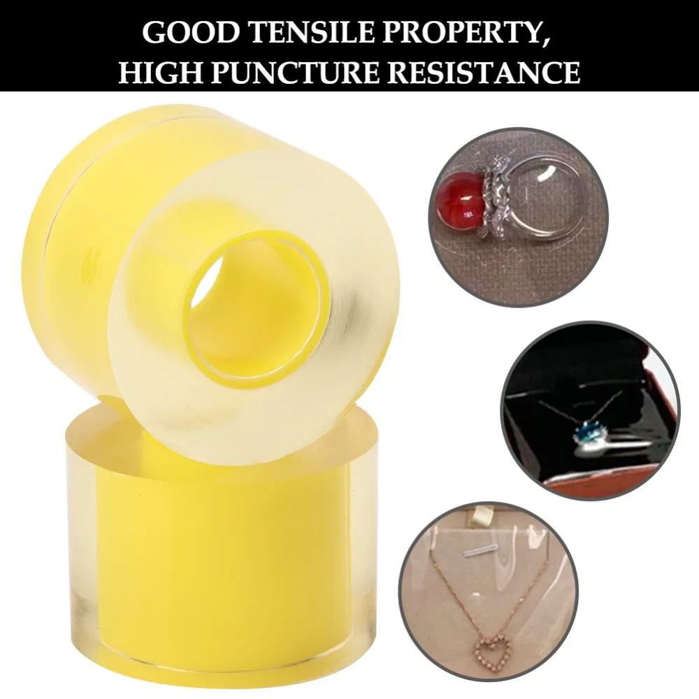 2pcs Transparent Transparent PVC Watch Film Tape Self-Adhesive 50MM Width Anti Static Tape Jewelry Film Tape Watches Crystal
