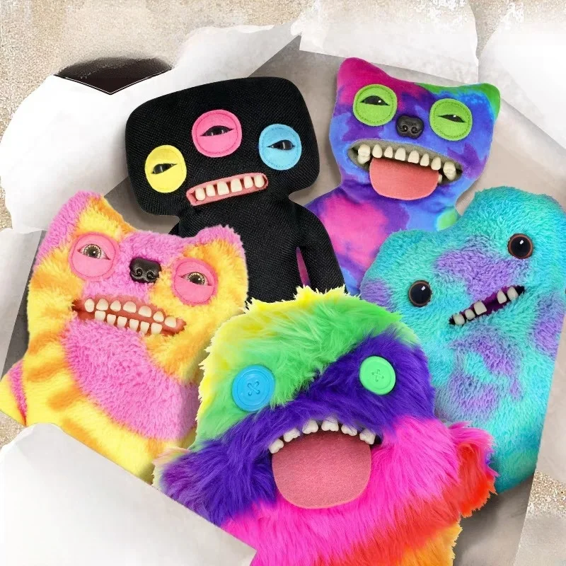 Fuggler Cute Monster Plush Toy Funky Tooth Doll Ugly Cute Teeth Funny Stuffed Weird Creature Keychain Collect Kids Unique Gift