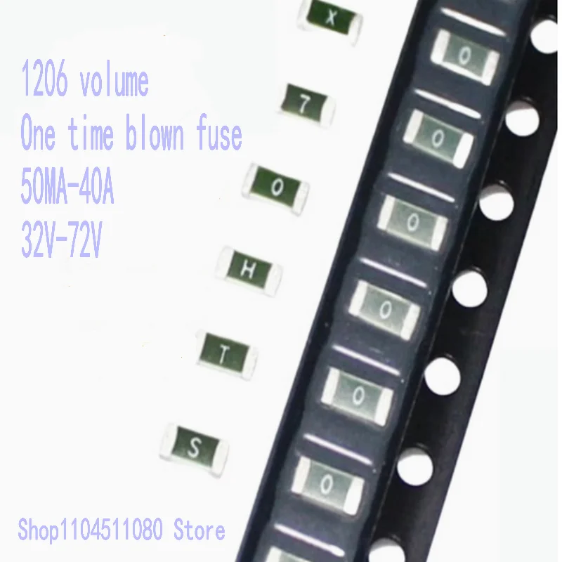 30 шт. / 1206 предохранитель объема SMD 50MA 1A 1.5A 2A 2.5A 3A 4A 5A 6A 8A 10A 15A 20A 25A 30A 35A 40A 32V-72V