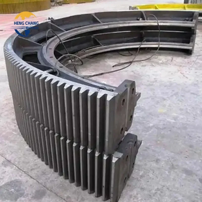 China Customized Cast or Forging Segmented Large Gear Ring Large Diameter Ring Gear Girth Gear Manufacturer