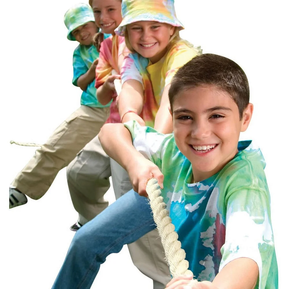 100ft Tug of War Rope Heavy Duty Manila Rope Outdoor Team Games Family Fun Gross Motor Activity 12 Players