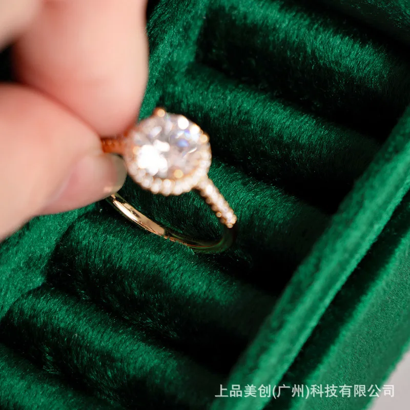 Velvet Portable Jewelry Box Travel Mini Ring Box High-end Exquisite for Ring Earrings Storage Display Jewelry Organizer Box