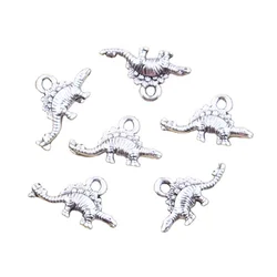 30pcs Charms Dinosaur Sabertosaurus 9x16mm Antique Silver Color Pendants Making DIY Handmade Tibetan Finding Jewelry