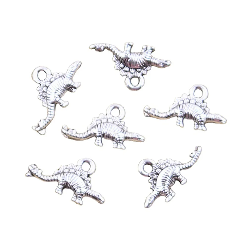 30pcs Charms Dinosaur Sabertosaurus 9x16mm Antique Silver Color Pendants Making DIY Handmade Tibetan Finding Jewelry