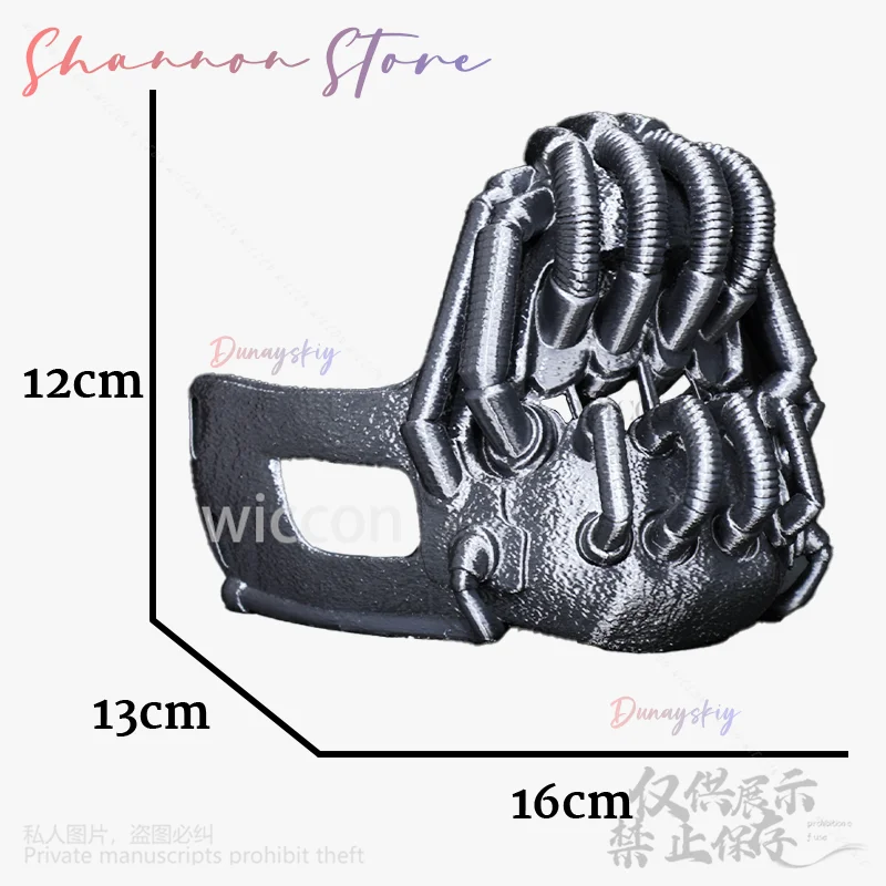 다크 애니메이션 영화 나이트 코스프레 베인 블랙 해골 3D 폴리 락트산 마스크 공포 할로윈 크리스마스 파티 남자 Cos 맞춤형