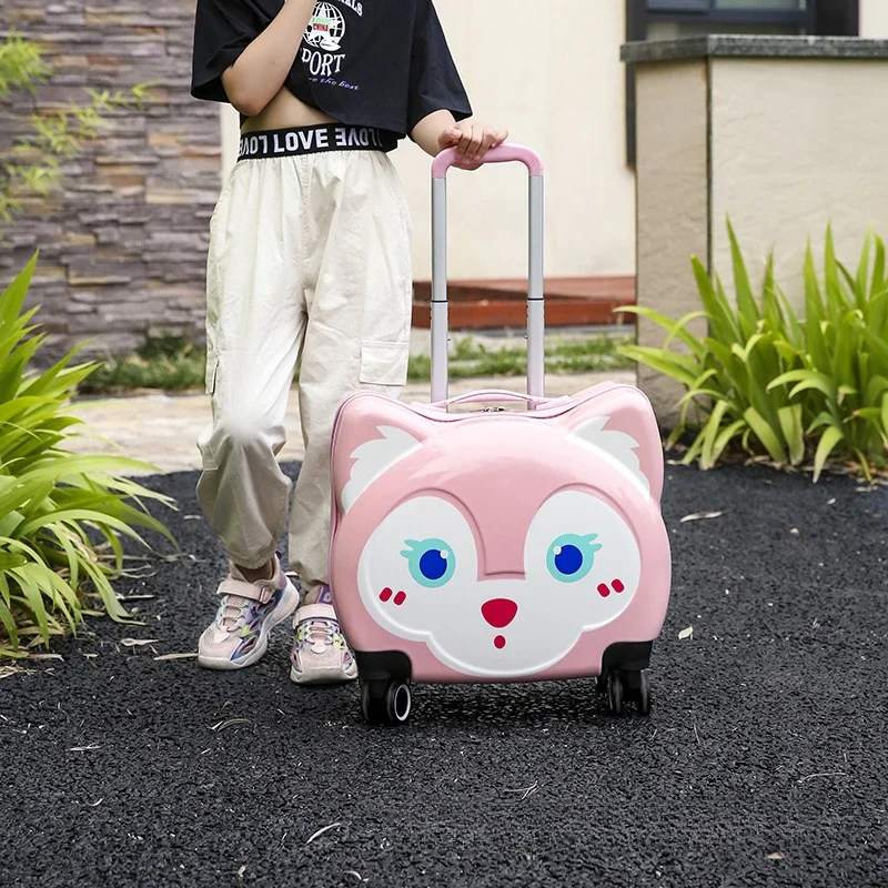 Cross-border new children's trolley case Lingna Bell cartoon suitcase manufacturer wholesale logo student suitcase