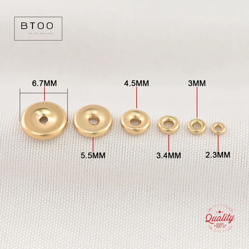Echte 14K Goldfilled Flache Rondell-Perlen Goldperlen für Schmuckherstellung Handgemachtes DIY-Zubehör Gold-Schmuckkomponenten Saatperlen – Detail 8