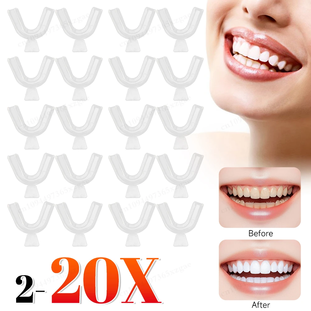 2-20pcs Mouth Guard Teeth Protector Guard Mouth Tray for Grinding Anti-snoring Teeth Whitening Protection Orthodontic Braces Set