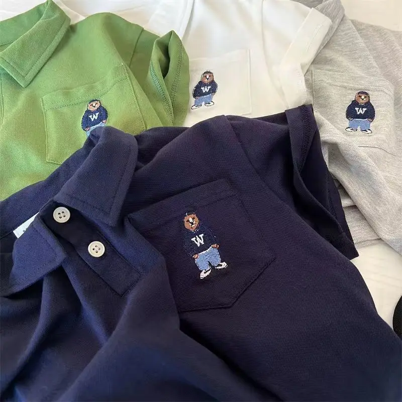 Polo en coton à manches courtes pour garçon, joli haut pour bébé, vêtements d\'été, nouveau, 2022