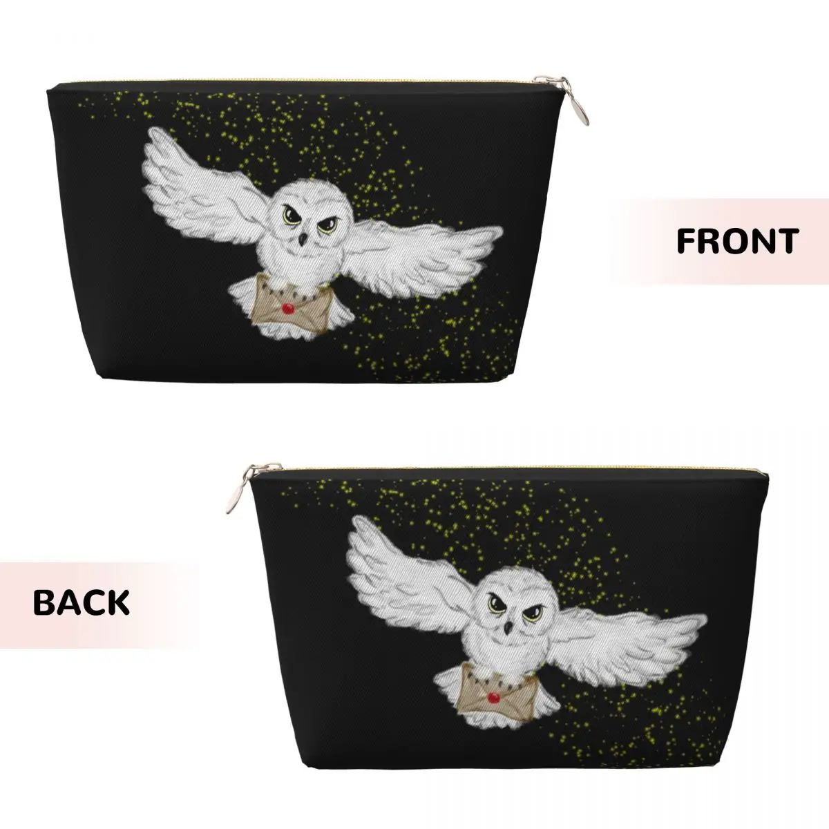 Custom Owl Flight Tote Bag Makeup Bag Women Travel Cosmetic Organizer Fashion Witch Magic Storage Toiletry Bags