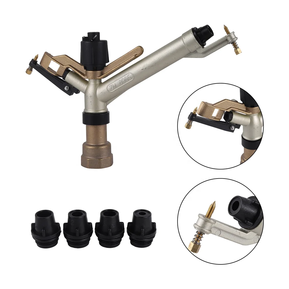 1.5 inch Brass 360 Degree Water Garden Sprinkler Long Range Agricultural Farm Irrigation Sprinkler Big Rain Gun