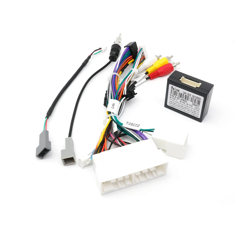 Car Audio 16PIN DVD Player Power Calbe Adapter with Canbus Box for Hyundai Encino IX35 KIA K3 K5 Stereo Plug Wiring Harness