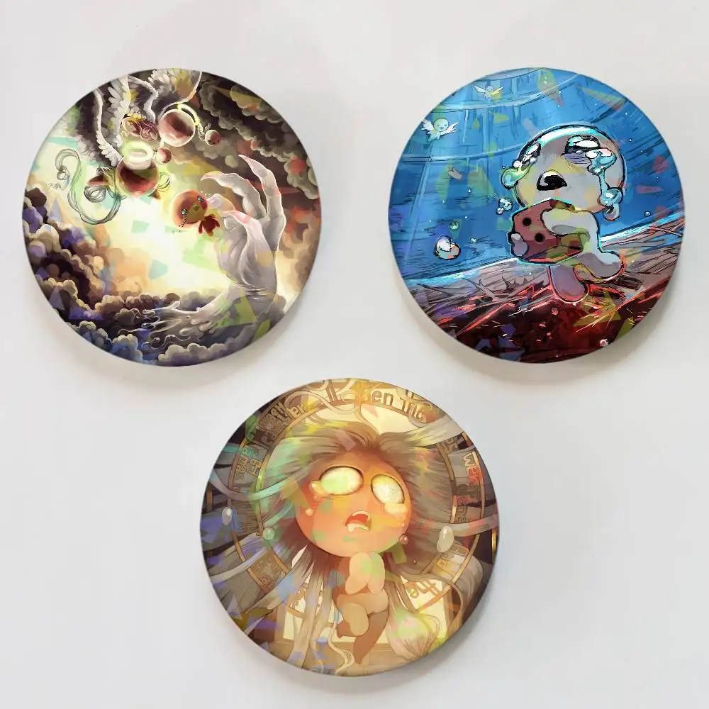Game T-The Binding Of Isaac Round Laser Badge Brooch Clothes Backpack Accessories Lapel Decoration Gift