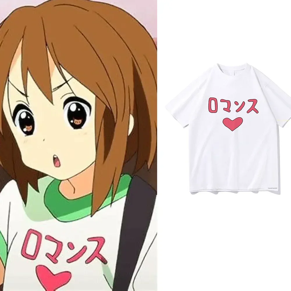 Camiseta de Anime K-ON Houkago Tea Time, camisetas de verano de manga corta unisex con estampado gráfico, ropa estética Retro Harajuku de manga corta