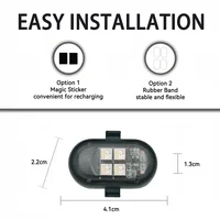 4/6PCS RGB Led Car Strobe Lights Motorcycle Wireless Light Aircraft Airplane Helicopter Warning Lights LED Flash with USB Charge 6