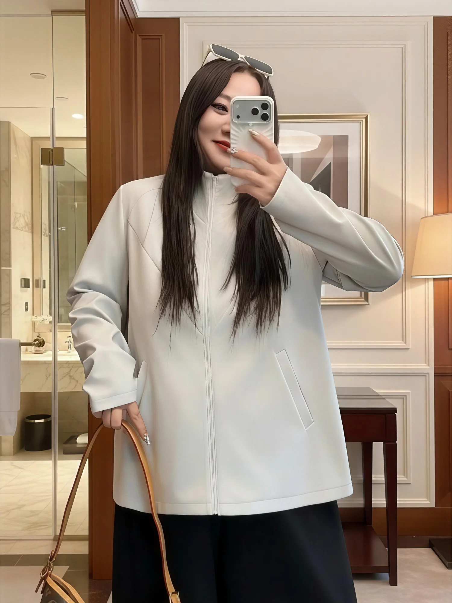 

plus Size Casual Sporty Stand Collar Short Jacket for Women Spring New Style Slimming Fashionable Versatile Korean Version