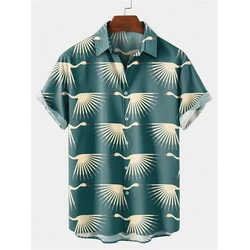 Summer Floral Shirt Tropic Plants 3d Print Shirts Men's Women's Hawaii Blouse Holiday Clothes Lapel Buttons Male Cuba Camisas