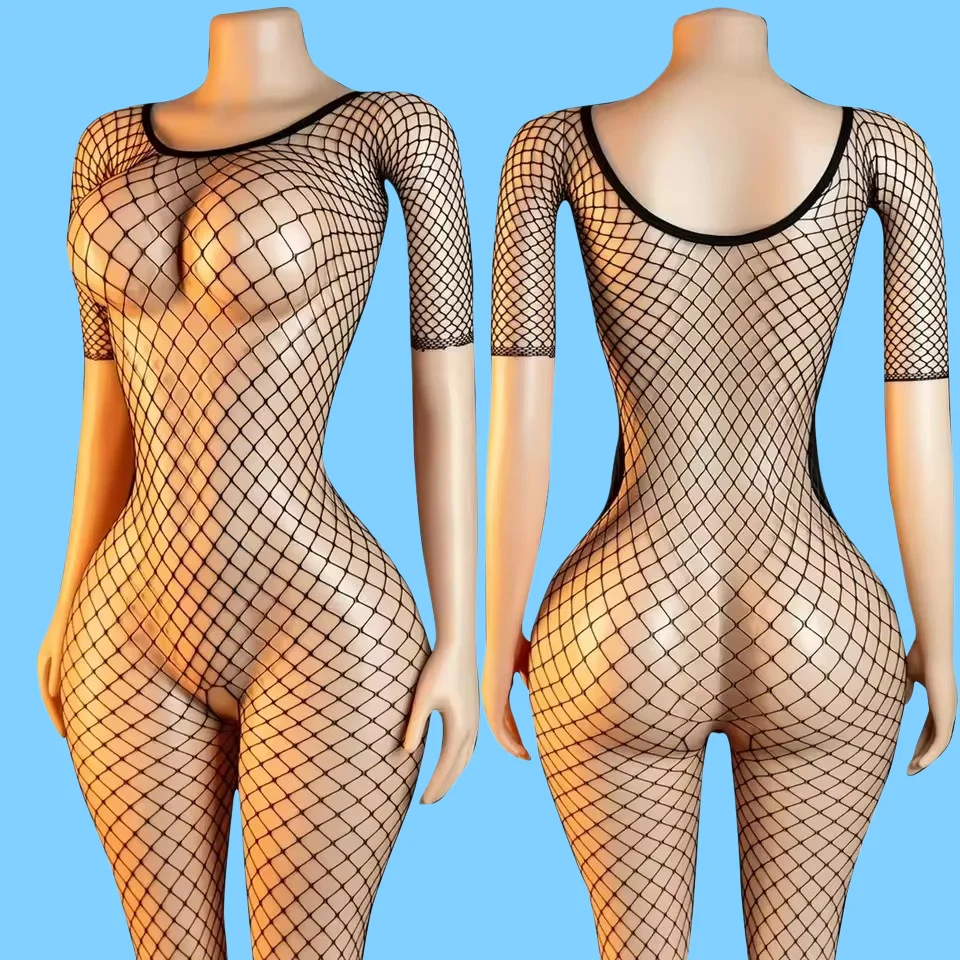 Women   Fishnet Mesh Open Crotch Bodystockings Lingerie Catsuit Transparent  Clothing See Through Bodysuits 18