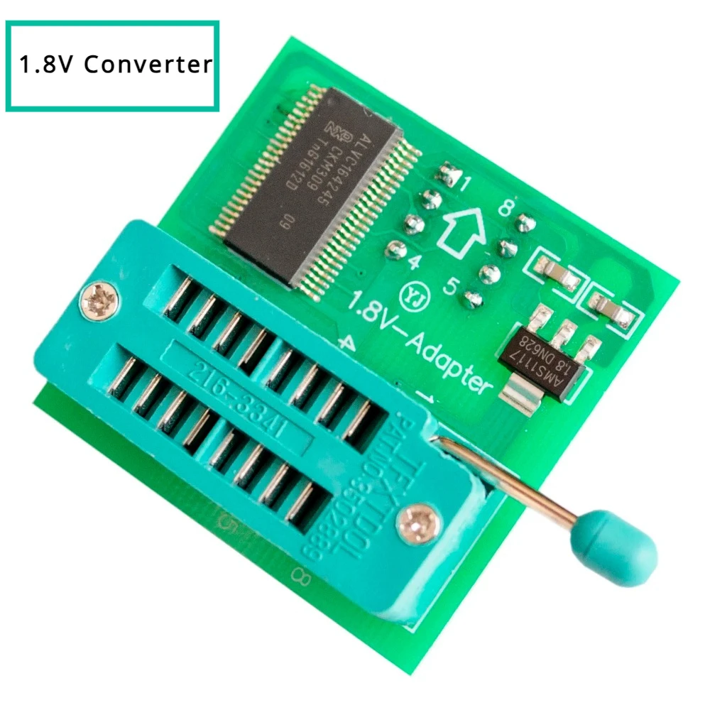 Адаптер 1,8 в для Iphone или материнской платы, 1,8 в, SPI Flash SOP8, DIP8, W25, MX25, используется на программаторах TL866CS, TL866A, EZP2010, EZP2013, CH341