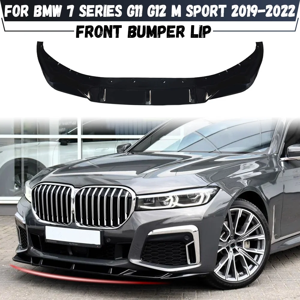 Car Front Bumper Lip Cap Spoiler Front Guard Covers For BMW 7 Series G11 G12 LCI M Sport 2019-2022 740i 750i Li M760Li