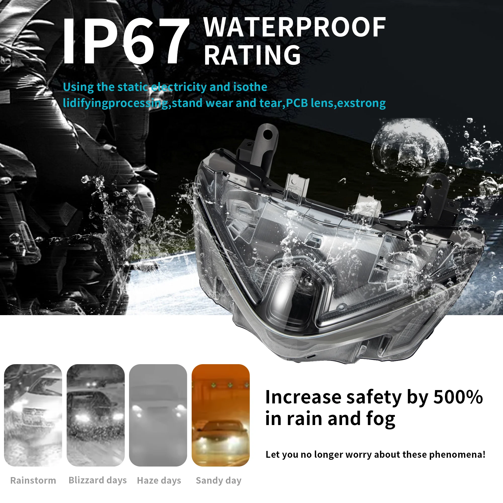 Motorcycle E-mark HeadLight Assembly Fit For YAMAHA NMAX155 NMAX125 2025 - 2026 GPD125 GPD155 TECH MAX Headlamp NMAX GPD 125 155