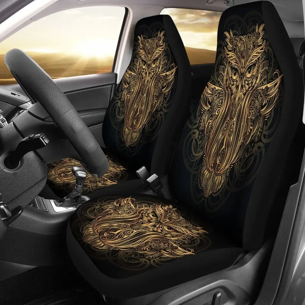 Golden Owl Seat Cover Car Seat Covers Set 2 Pc, Car Accessories Car Mats