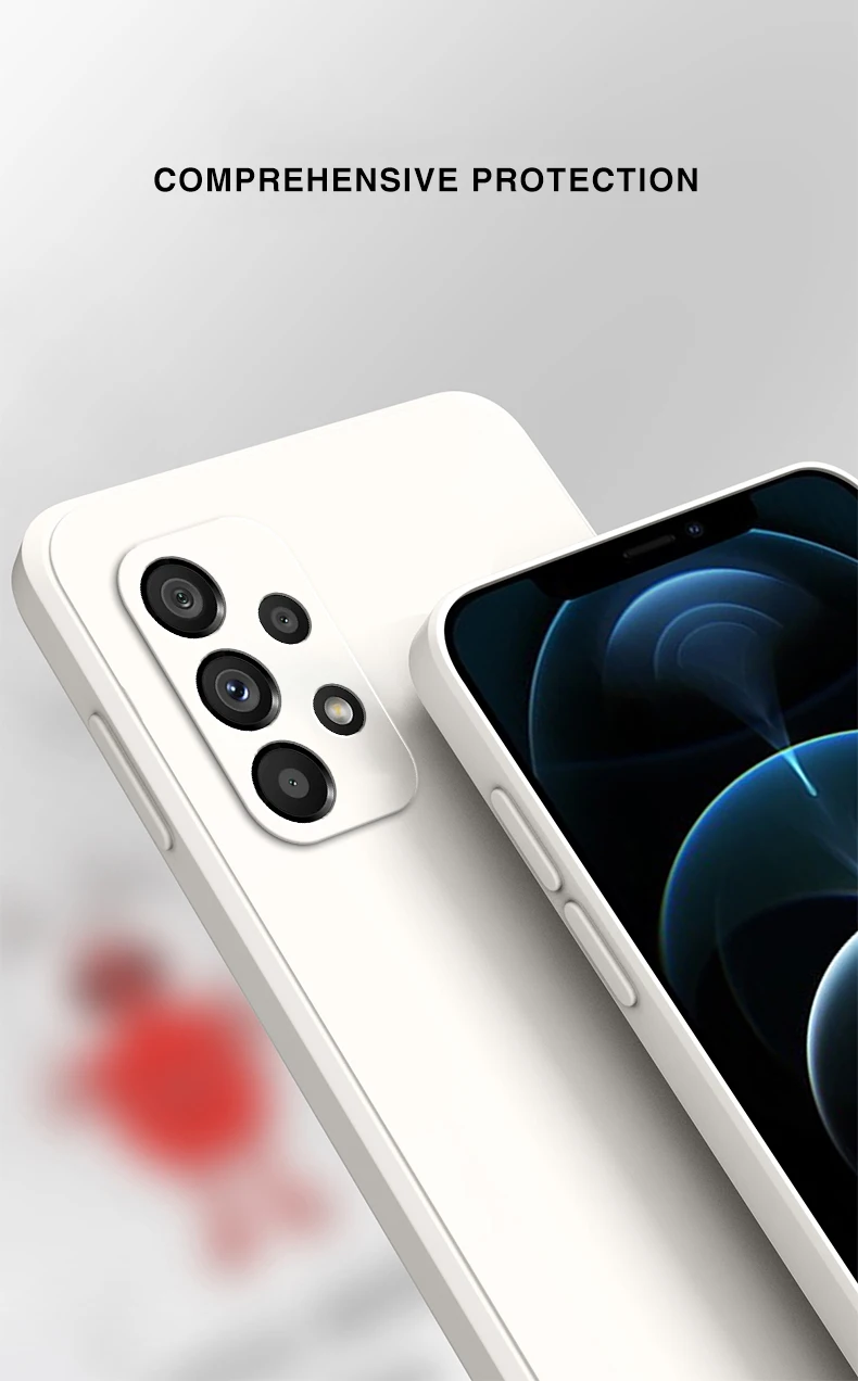 Funda Original Telefon Fall für Samsung Galaxy A32 A22 A12 A42 A52 A52S A72 Matte Silikon Fundas Kamera Schutzhülle Fällen – Detail 6
