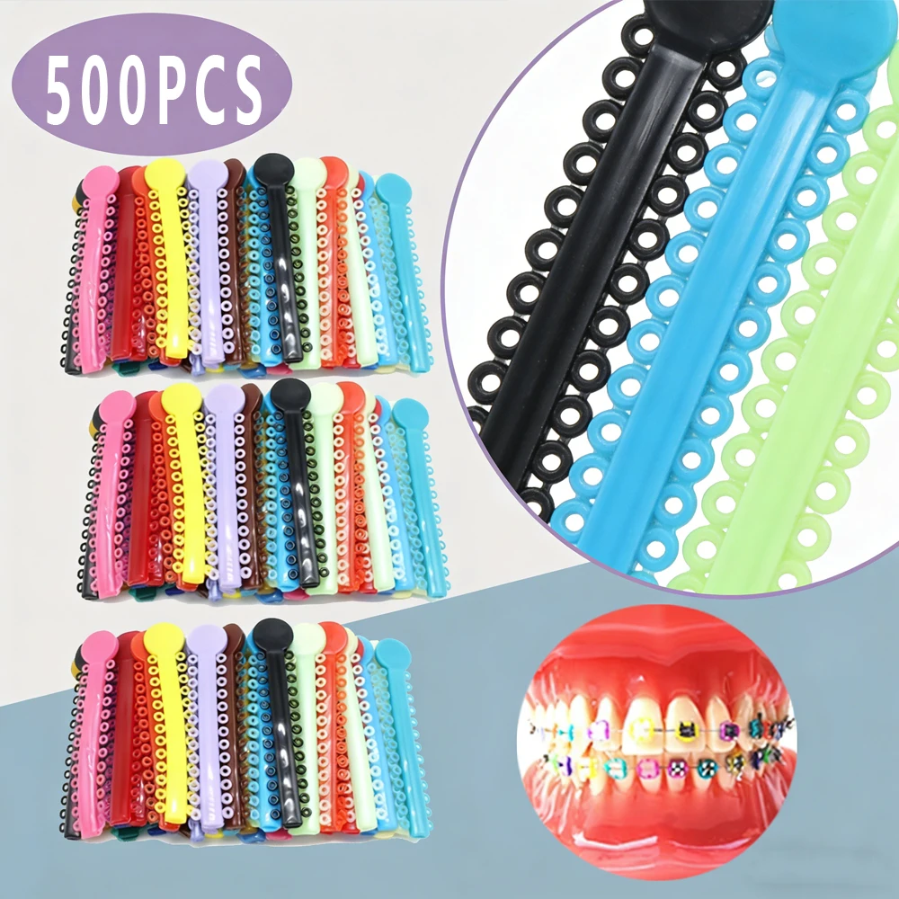 

5Pack Dental Orthodontic Ligature Ties Elastic Rubber Bands for Braces Elastomeric Ligating Rings Dentistry Materials