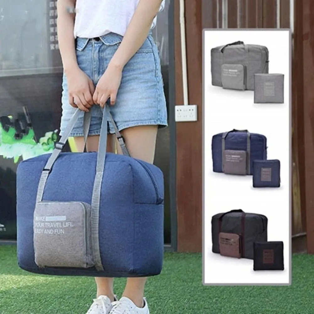 

Foldable Clothing Organizing Bag Large Capacity Oxford Cloth Travel Duffel Bag Fitness Handbag Waterproof Travel Luggage Bag
