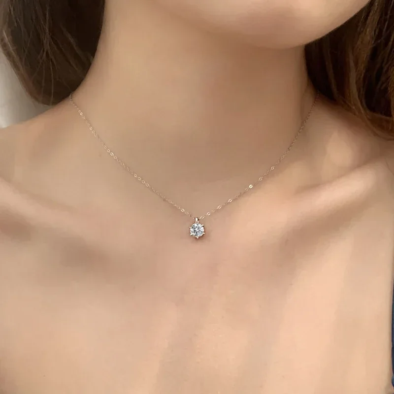 NASIA 2.0ct VVS1 D Color Moissanite Necklace 925 Soild Sterling Silver Chain with Certificate Fine Jewelry for Woman 2026