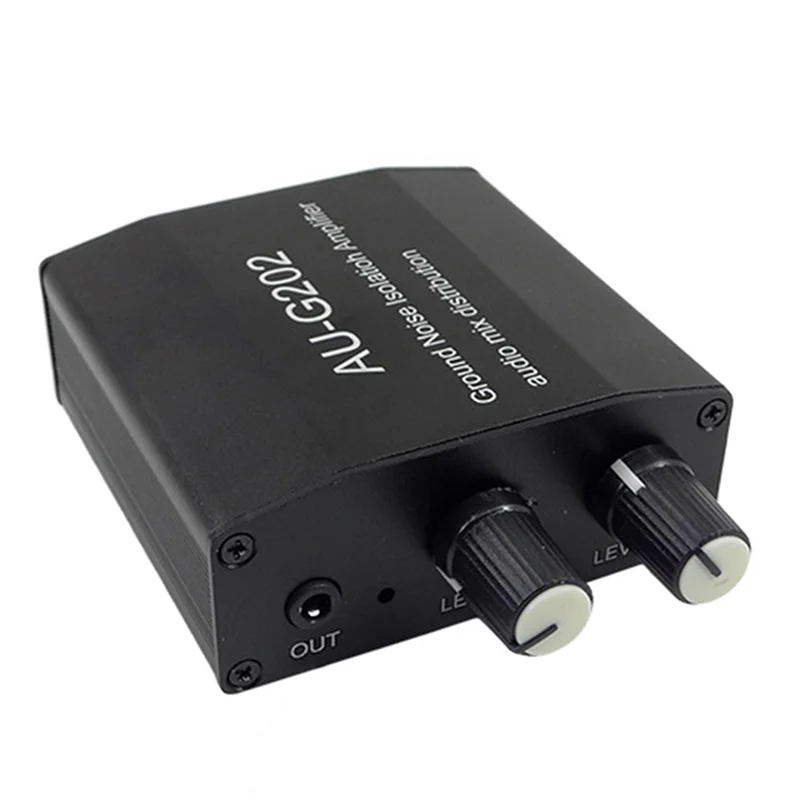 M07K-AUG202 Audio Mixer Distributor DC5-18V Ground Noise Lsolatioh Verstärker Dual Channel 2 In 2 Out Verstärker
