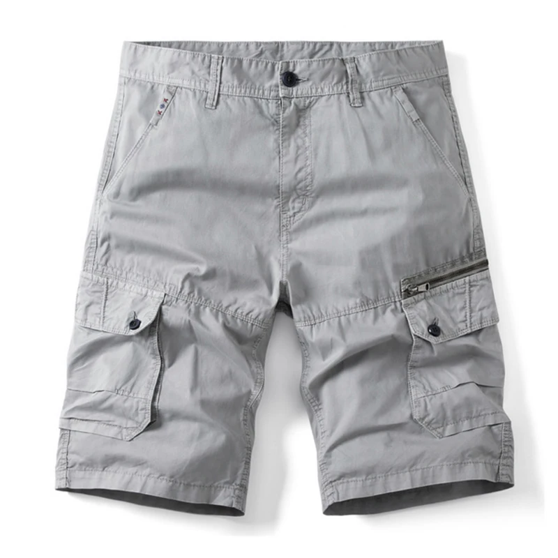 جديد الصيف الرجال التمويه القطن البضائع السراويل موضة متعددة جيب سراويل قصيرة غير رسمية فضفاضة كبيرة الحجم مريحة السراويل الرجال