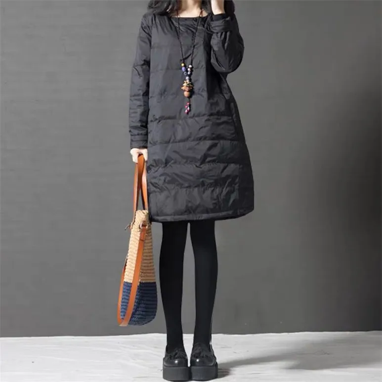 Autumn 2024 New Parkas basic jackets  Winter women long Padded Warm coats     Outwear balck coat