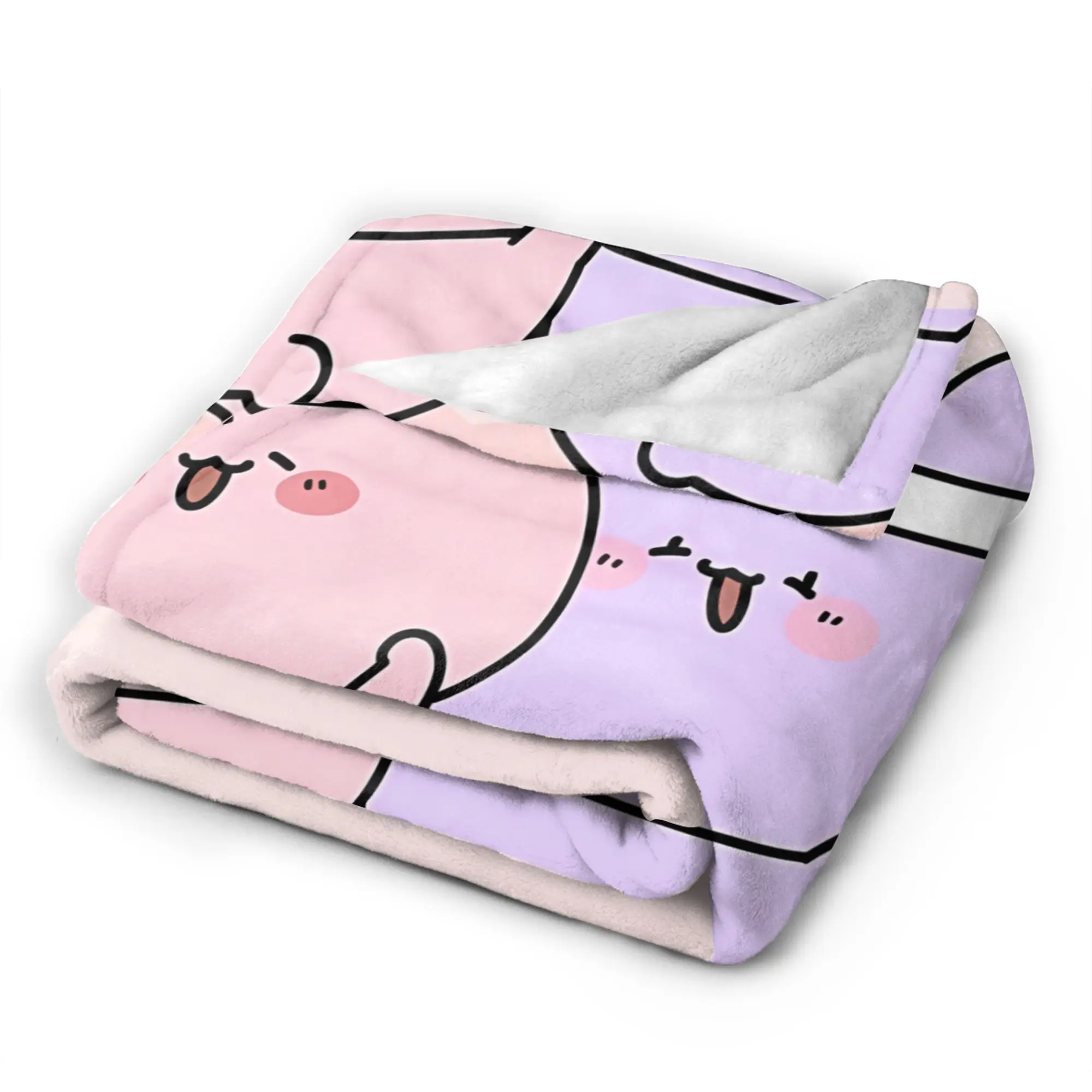 A-Asamimichaan Asleep Cute Asamimi Flannel Blanket Winter  Super Soft Throw Blanket for Girls Boys Fun Bedspread Sofa Bed Cover