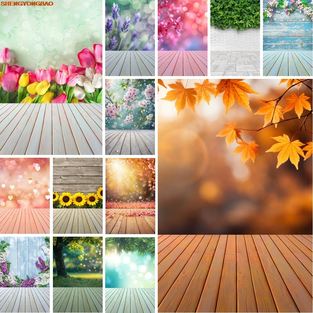 

Floral Grass Wall Wood Background Photography Flower Bokeh Spring Backdrop Children Women Portrait Photozone Studio