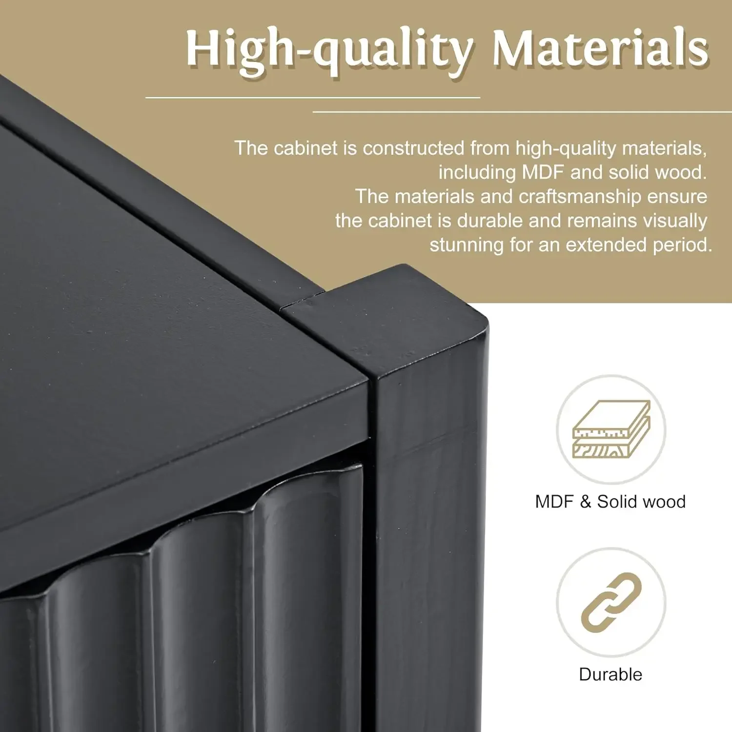 [وصول جديد، سعر مخفض! ] طاولة أريكة حديثة مقاس 63 بوصة مع 4 أبواب ومقابض معدنية، وخزانة جانبية للبوفيه