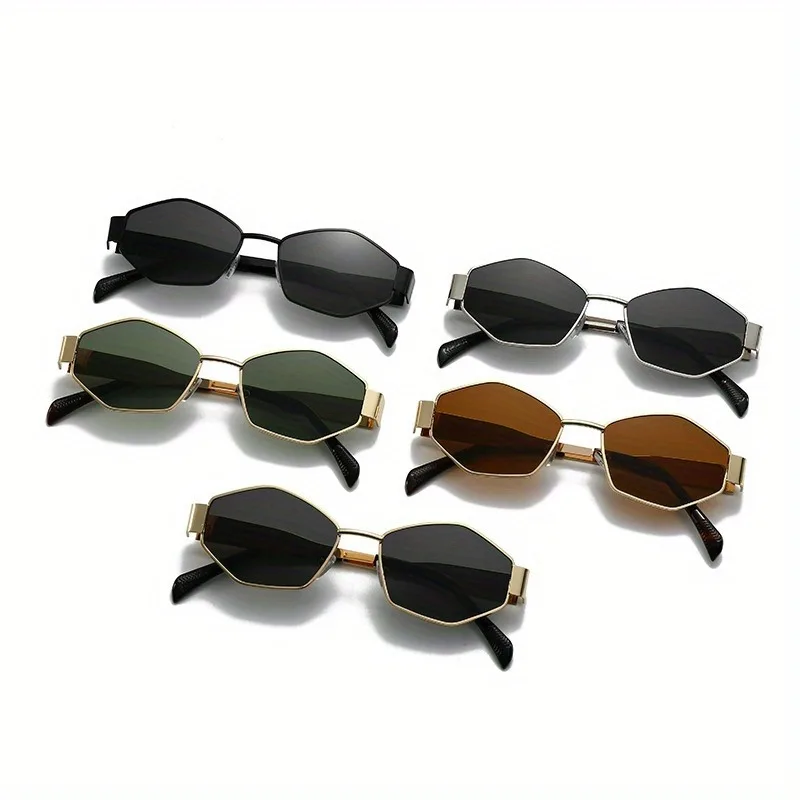 Uni polygonal fashion glasses suitable for outdoor and daily wear, adjustable design trendy glasses